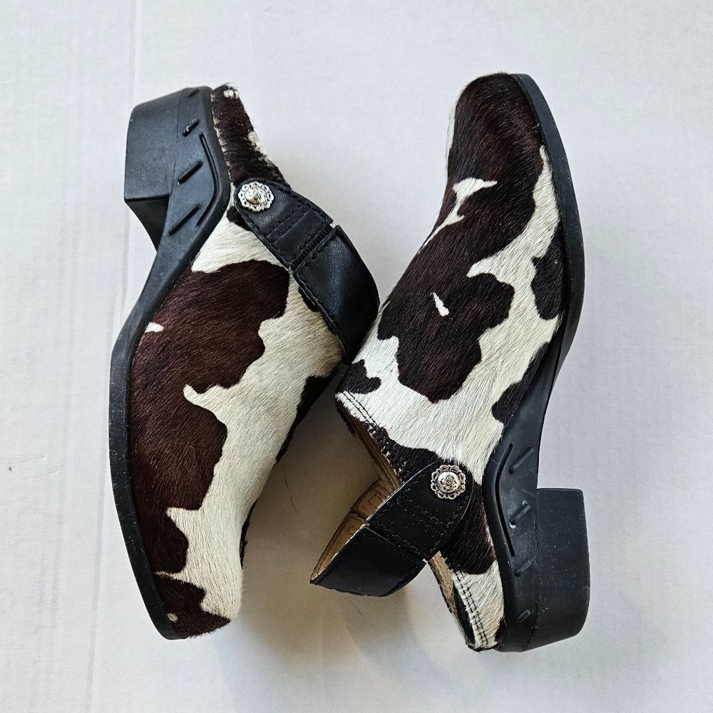 Ariat Black and White Cowhide Mules - Picture 5 of 5